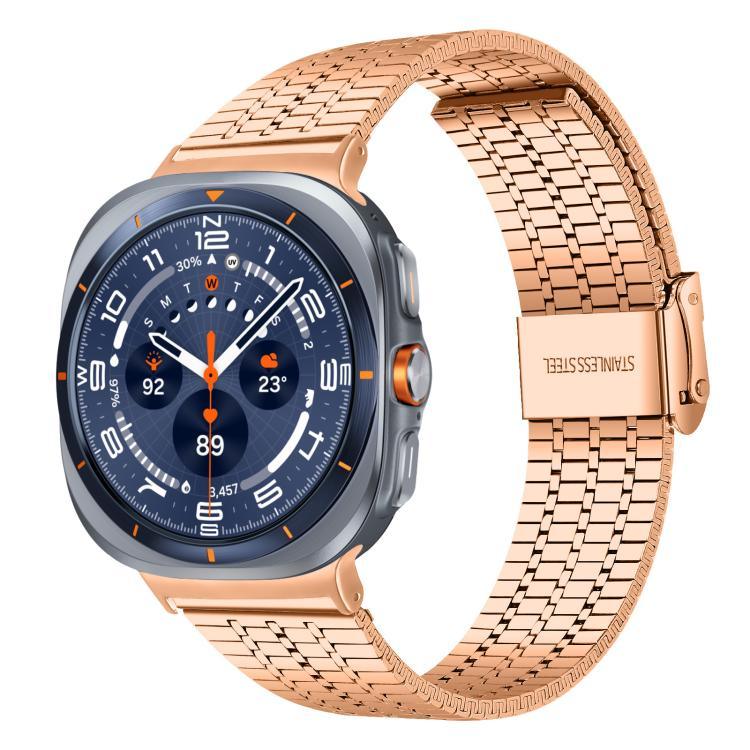 สายรัดนาฬิกาสแตนเลสสตีล xDfind หัวเข็มขัดเม็ดเจ็ด สำหรับ Samsung Galaxy Watch Ultra / Ultra 2025, Samsung Galaxy Watch8 / 8 Classic, Samsung Galaxy Watch 7 / 6 / 5 / FE