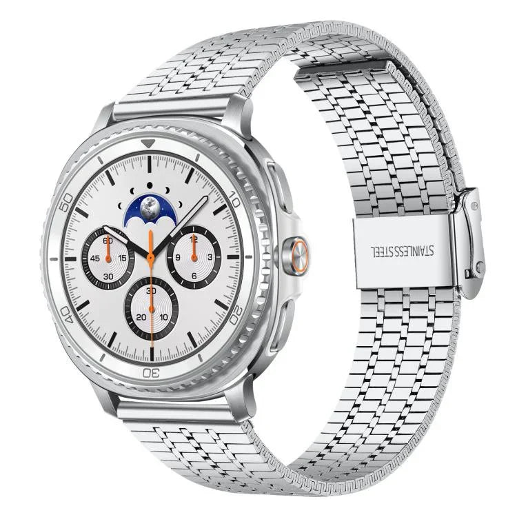 สายรัดนาฬิกาสแตนเลสสตีล xDfind หัวเข็มขัดเม็ดเจ็ด สำหรับ Samsung Galaxy Watch Ultra / Ultra 2025, Samsung Galaxy Watch8 / 8 Classic, Samsung Galaxy Watch 7 / 6 / 5 / FE