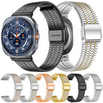 สายรัดนาฬิกาสแตนเลสสตีล xDfind หัวเข็มขัดเม็ดเจ็ด สำหรับ Samsung Galaxy Watch Ultra / Ultra 2025, Samsung Galaxy Watch8 / 8 Classic, Samsung Galaxy Watch 7 / 6 / 5 / FE