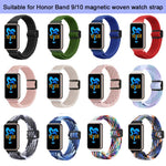 xDfind Magnetic Buckle Nylon Braid Watch Band, For Honor Band 10 / 9