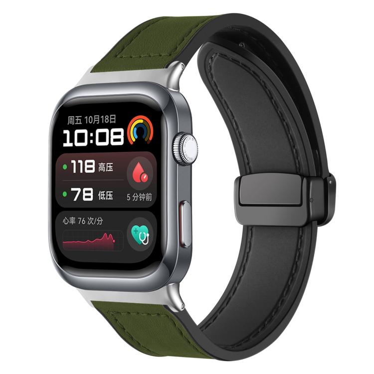 xDfind Crazy Horse Pattern Silicone Skin Magnetic Buckle Watch Band, For Huawei Watch Fit4 Pro / Fit4 / Fit3, For Huawei Watch D2