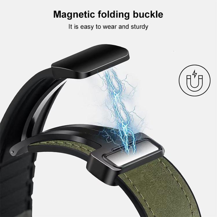 xDfind Crazy Horse Pattern Silicone Skin Magnetic Buckle Watch Band, For Huawei Watch Fit4 Pro / Fit4 / Fit3, For Huawei Watch D2