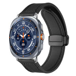 สายรัดนาฬิกาซิลิโคนลายหนังม้าบ้า xDfind พร้อมหัวเข็มขัดแม่เหล็ก สำหรับ Samsung Galaxy Watch Ultra / Ultra 2025, Samsung Galaxy Watch8 / 8 Classic
