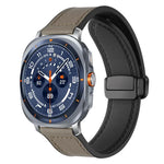 สายรัดนาฬิกาซิลิโคนลายหนังม้าบ้า xDfind พร้อมหัวเข็มขัดแม่เหล็ก สำหรับ Samsung Galaxy Watch Ultra / Ultra 2025, Samsung Galaxy Watch8 / 8 Classic
