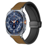 สายรัดนาฬิกาซิลิโคนลายหนังม้าบ้า xDfind พร้อมหัวเข็มขัดแม่เหล็ก สำหรับ Samsung Galaxy Watch Ultra / Ultra 2025, Samsung Galaxy Watch8 / 8 Classic
