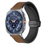 สายรัดนาฬิกาซิลิโคนลายหนังม้าบ้า xDfind พร้อมหัวเข็มขัดแม่เหล็ก สำหรับ Samsung Galaxy Watch Ultra / Ultra 2025, Samsung Galaxy Watch8 / 8 Classic