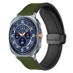 สายรัดนาฬิกาซิลิโคนลายหนังม้าบ้า xDfind พร้อมหัวเข็มขัดแม่เหล็ก สำหรับ Samsung Galaxy Watch Ultra / Ultra 2025, Samsung Galaxy Watch8 / 8 Classic