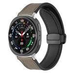 สายรัดนาฬิกาซิลิโคนลายหนังม้าบ้า xDfind พร้อมหัวเข็มขัดแม่เหล็ก สำหรับ Samsung Galaxy Watch Ultra / Ultra 2025, Samsung Galaxy Watch8 / 8 Classic