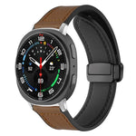 สายรัดนาฬิกาซิลิโคนลายหนังม้าบ้า xDfind พร้อมหัวเข็มขัดแม่เหล็ก สำหรับ Samsung Galaxy Watch Ultra / Ultra 2025, Samsung Galaxy Watch8 / 8 Classic