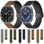 สายรัดนาฬิกาซิลิโคนลายหนังม้าบ้า xDfind พร้อมหัวเข็มขัดแม่เหล็ก สำหรับ Samsung Galaxy Watch Ultra / Ultra 2025, Samsung Galaxy Watch8 / 8 Classic