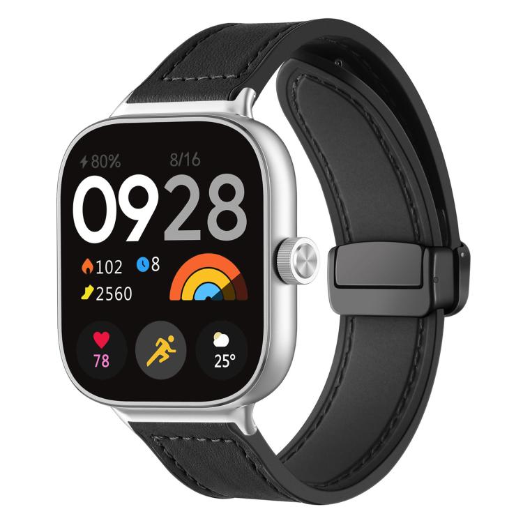 xDfind Crazy Horse Pattern Silicone Skin Magnetic Buckle Watch Band, For Xiaomi Band 10 Pro/9 Pro/Redmi Watch 6/5/4, For Redmi Watch 3 Active / Watch 3 Lite, For Redmi Watch 3