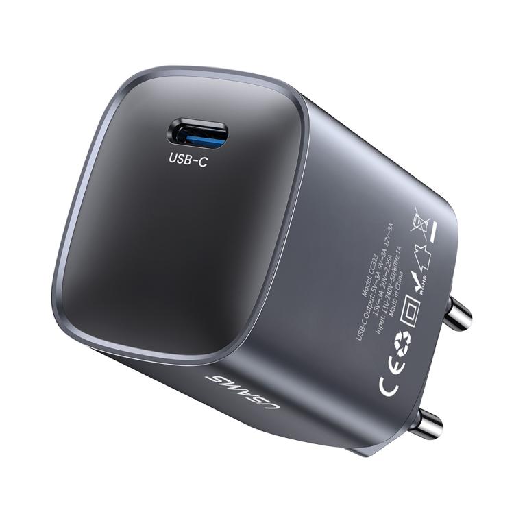 USAMS CC323 T66 ที่ชาร์จเร็ว GaN 45W USB-C / Type-C, ปลั๊ก EU, CC323