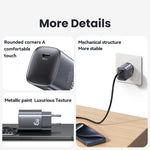 USAMS CC323 T66 ที่ชาร์จเร็ว GaN 45W USB-C / Type-C, ปลั๊ก EU, CC323