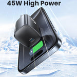 USAMS CC323 T66 ที่ชาร์จเร็ว GaN 45W USB-C / Type-C, ปลั๊ก EU, CC323