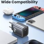 USAMS CC323 T66 ที่ชาร์จเร็ว GaN 45W USB-C / Type-C, ปลั๊ก EU, CC323