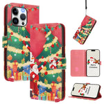 เคสโทรศัพท์หนังพร้อมสายคล้องมือดีไซน์คริสต์มาส สำหรับ iPhone 17e / 16e, สำหรับ iPhone 17 Pro Max, สำหรับ iPhone 17 Pro, สำหรับ iPhone 17, สำหรับ iPhone Air, สำหรับ iPhone 16 Pro Max, สำหรับ iPhone 16 Pro, สำหรับ iPhone 16 Plus