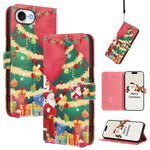 เคสโทรศัพท์หนังพร้อมสายคล้องมือดีไซน์คริสต์มาส สำหรับ iPhone 17e / 16e, สำหรับ iPhone 17 Pro Max, สำหรับ iPhone 17 Pro, สำหรับ iPhone 17, สำหรับ iPhone Air, สำหรับ iPhone 16 Pro Max, สำหรับ iPhone 16 Pro, สำหรับ iPhone 16 Plus