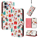 เคสโทรศัพท์หนังพร้อมสายคล้องมือดีไซน์คริสต์มาส สำหรับ iPhone 17e / 16e, สำหรับ iPhone 17 Pro Max, สำหรับ iPhone 17 Pro, สำหรับ iPhone 17, สำหรับ iPhone Air, สำหรับ iPhone 16 Pro Max, สำหรับ iPhone 16 Pro, สำหรับ iPhone 16 Plus