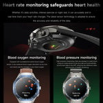 หูฟังบลูทูธแบบใส่สองข้าง F38 สมาร์ทวอทช์ IP67 รองรับการตรวจวัดอัตราการเต้นหัวใจ ซิลิโคน หนัง เหล็ก