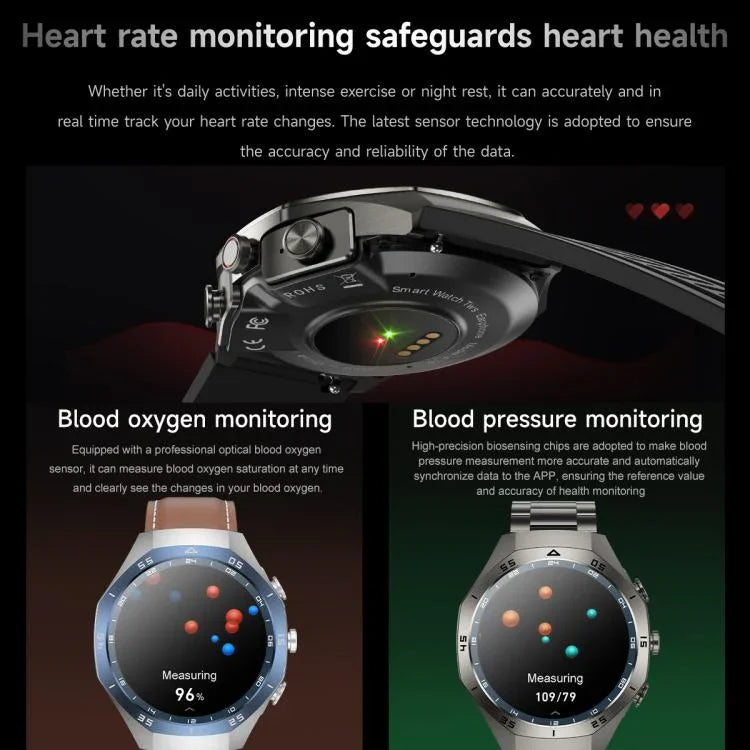 หูฟังบลูทูธแบบใส่สองข้าง F38 สมาร์ทวอทช์ IP67 รองรับการตรวจวัดอัตราการเต้นหัวใจ ซิลิโคน หนัง เหล็ก