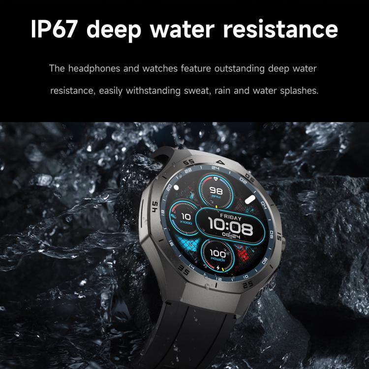 หูฟังบลูทูธแบบใส่สองข้าง F38 สมาร์ทวอทช์ IP67 รองรับการตรวจวัดอัตราการเต้นหัวใจ ซิลิโคน หนัง เหล็ก