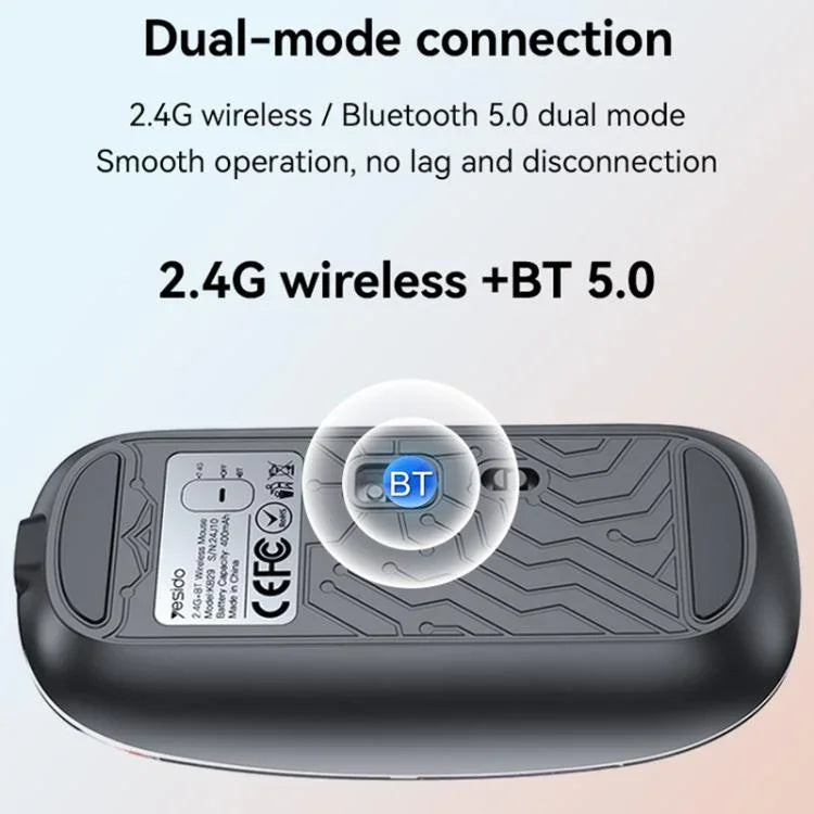 เมาส์ไร้สายบลูทูธแบบ Dual Mode โปร่งใส Yesido KB29, KB29 (สีขาว), KB29 (สีดำ)