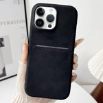 เคสโทรศัพท์ช่องใส่บัตรหนังแกะสัมผัสนุ่ม สำหรับ iPhone 12 / 12 Pro, iPhone 12 Pro Max