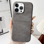 เคสโทรศัพท์ช่องใส่บัตรหนังแกะสัมผัสนุ่ม สำหรับ iPhone 12 / 12 Pro, iPhone 12 Pro Max