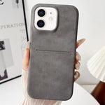 เคสโทรศัพท์ช่องใส่บัตรหนังแกะสัมผัสนุ่ม สำหรับ iPhone 12 / 12 Pro, iPhone 12 Pro Max