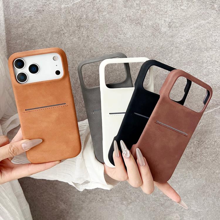 เคสโทรศัพท์ช่องใส่บัตรหนังแกะสัมผัสนุ่ม สำหรับ iPhone 12 / 12 Pro, iPhone 12 Pro Max