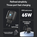ที่ชาร์จเร็ว Yesido YC144C 65W สามพอร์ต พร้อมสาย Type-C 1 เมตร YC144C