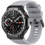 xDfind Solid Color Black Buckle Silicone Watch Band, For Amazfit T-Rex 3