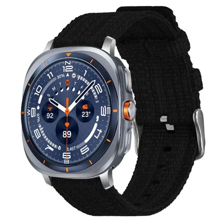 สายรัดนาฬิกาผ้าใบไนลอน xDfind สำหรับ Samsung Galaxy Watch Ultra / Ultra 2025, สำหรับ Samsung Galaxy Watch8 / 8 Classic, สำหรับ Samsung Galaxy Watch 7 / 6 / 5 / FE, สำหรับ Samsung Galaxy Fit3