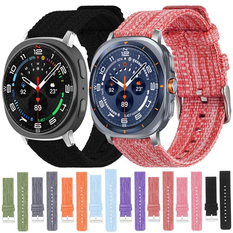 สายรัดนาฬิกาผ้าใบไนลอน xDfind สำหรับ Samsung Galaxy Watch Ultra / Ultra 2025, สำหรับ Samsung Galaxy Watch8 / 8 Classic, สำหรับ Samsung Galaxy Watch 7 / 6 / 5 / FE, สำหรับ Samsung Galaxy Fit3