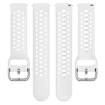 xDfind Silver Buckle Silicone Sport Watch Band, 20mm