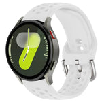 สายรัดนาฬิกาซิลิโคนสายรัดสปอร์ตหัวเข็มขัดเงิน xDfind สำหรับ Samsung Galaxy Watch 7 / 6 / 5 / FE