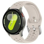 สายรัดนาฬิกาซิลิโคนสายรัดสปอร์ตหัวเข็มขัดเงิน xDfind สำหรับ Samsung Galaxy Watch 7 / 6 / 5 / FE