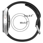 สายรัดนาฬิกาซิลิโคนสายรัดสปอร์ตหัวเข็มขัดเงิน xDfind สำหรับ Samsung Galaxy Watch 7 / 6 / 5 / FE
