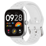 xDfind Silver Buckle Silicone Sport Watch Band, For Xiaomi Band 10 Pro / 9 Pro / Redmi Watch 6, For Redmi Watch 3 Active / Watch 3 Lite, For Redmi Watch 3