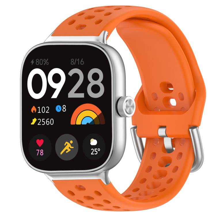 xDfind Silver Buckle Silicone Sport Watch Band, For Xiaomi Band 10 Pro / 9 Pro / Redmi Watch 6, For Redmi Watch 3 Active / Watch 3 Lite, For Redmi Watch 3