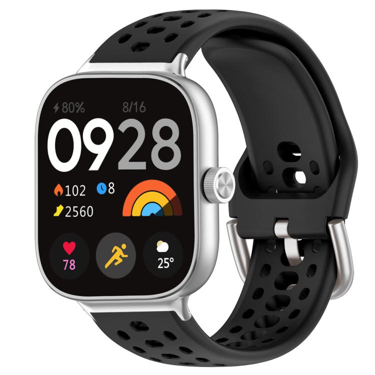 xDfind Silver Buckle Silicone Sport Watch Band, For Xiaomi Band 10 Pro / 9 Pro / Redmi Watch 6, For Redmi Watch 3 Active / Watch 3 Lite, For Redmi Watch 3