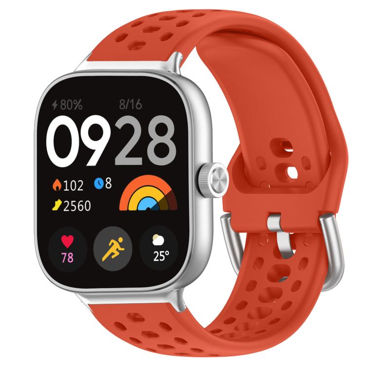 xDfind Silver Buckle Silicone Sport Watch Band, For Xiaomi Band 10 Pro / 9 Pro / Redmi Watch 6, For Redmi Watch 3 Active / Watch 3 Lite, For Redmi Watch 3