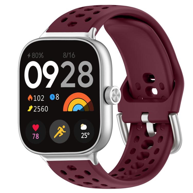 xDfind Silver Buckle Silicone Sport Watch Band, For Xiaomi Band 10 Pro / 9 Pro / Redmi Watch 6, For Redmi Watch 3 Active / Watch 3 Lite, For Redmi Watch 3