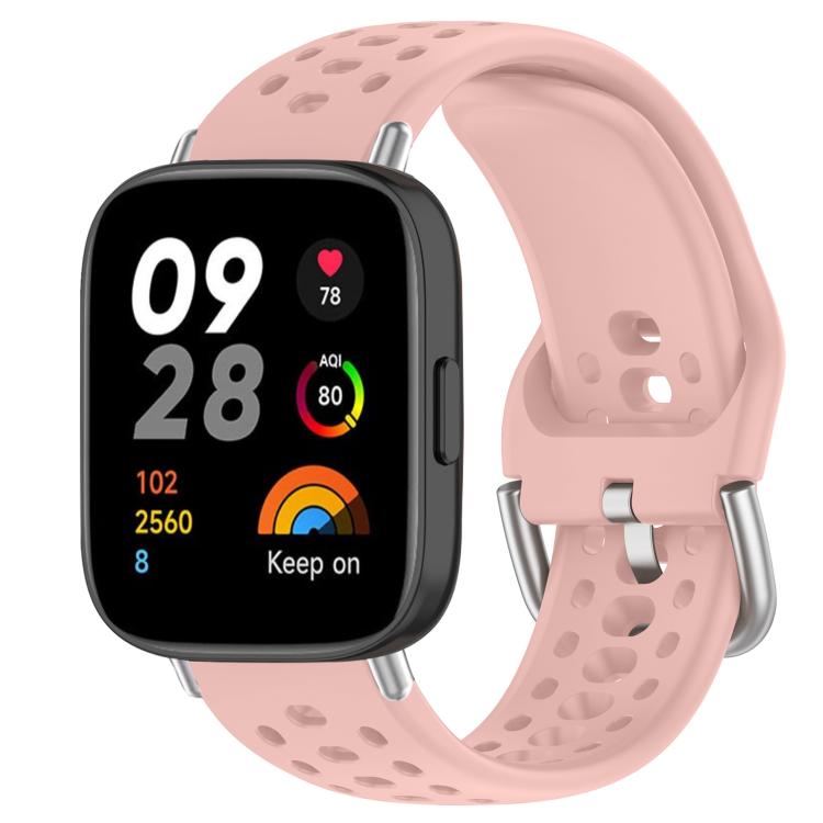 xDfind Silver Buckle Silicone Sport Watch Band, For Xiaomi Band 10 Pro / 9 Pro / Redmi Watch 6, For Redmi Watch 3 Active / Watch 3 Lite, For Redmi Watch 3