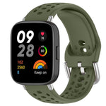 xDfind Silver Buckle Silicone Sport Watch Band, For Xiaomi Band 10 Pro / 9 Pro / Redmi Watch 6, For Redmi Watch 3 Active / Watch 3 Lite, For Redmi Watch 3