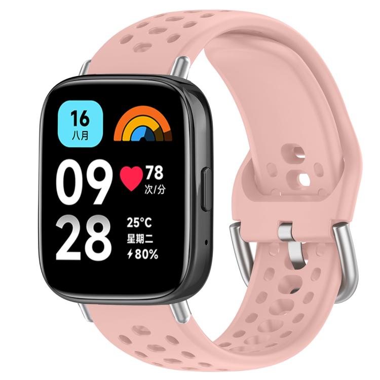 xDfind Silver Buckle Silicone Sport Watch Band, For Xiaomi Band 10 Pro / 9 Pro / Redmi Watch 6, For Redmi Watch 3 Active / Watch 3 Lite, For Redmi Watch 3