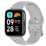 xDfind Silver Buckle Silicone Sport Watch Band, For Xiaomi Band 10 Pro / 9 Pro / Redmi Watch 6, For Redmi Watch 3 Active / Watch 3 Lite, For Redmi Watch 3