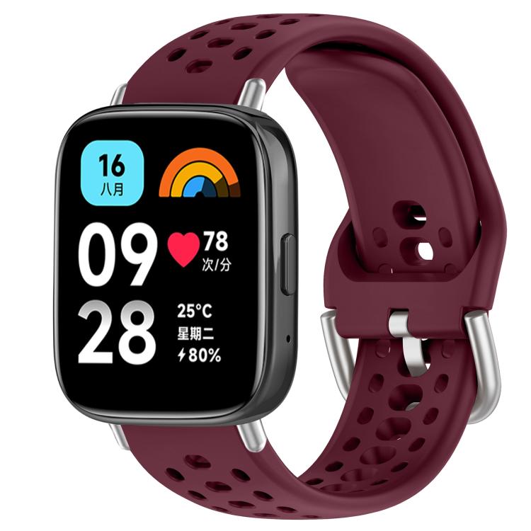 xDfind Silver Buckle Silicone Sport Watch Band, For Xiaomi Band 10 Pro / 9 Pro / Redmi Watch 6, For Redmi Watch 3 Active / Watch 3 Lite, For Redmi Watch 3