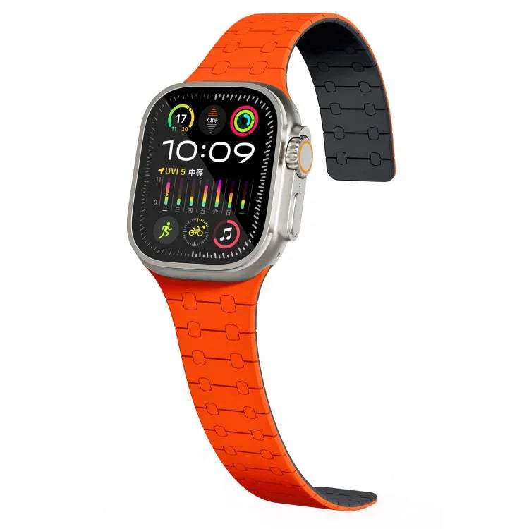 สายซิลิโคนแม่เหล็กสีตัดกัน xDfind สำหรับ Apple Watch ขนาด 42 / 44 / 45 / 46 / 49 มม., สำหรับ Apple Watch ขนาด 38 / 40 / 41 / S10 42 มม.
