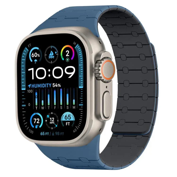 สายซิลิโคนแม่เหล็กสีตัดกัน xDfind สำหรับ Apple Watch ขนาด 42 / 44 / 45 / 46 / 49 มม., สำหรับ Apple Watch ขนาด 38 / 40 / 41 / S10 42 มม.